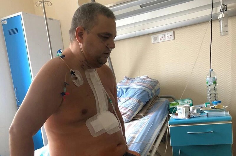    Валентин Ткачев после операции. Фото из личного архива героя публикации