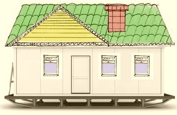 Нормальный деревянный дом на легких салазках