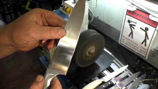 заточка и полировка ножей на токарном станке WM210