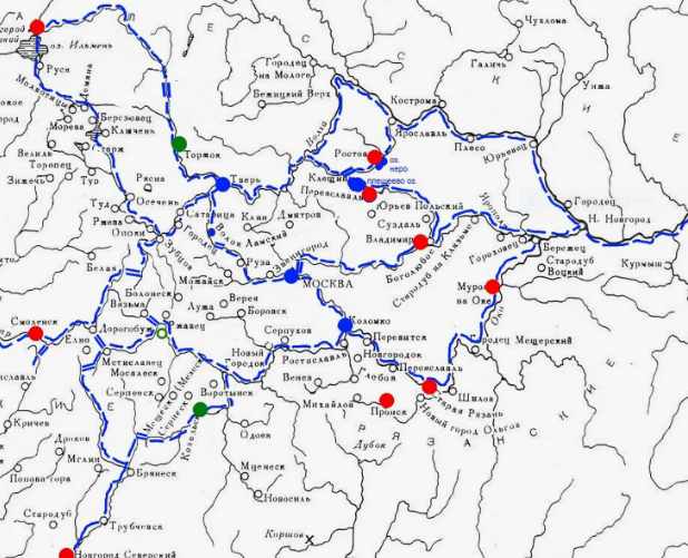 Торговые пути Руси (иллюстрация с сайта http://samlib.ru/img/u/utochkin_w_n/bozhijotrok/) [29]