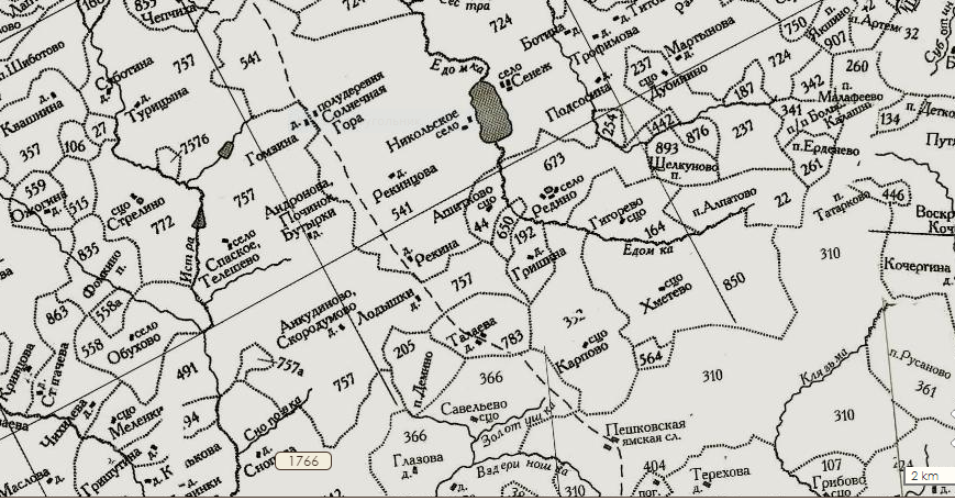 Фрагмент карты межевания В.С. Кусова