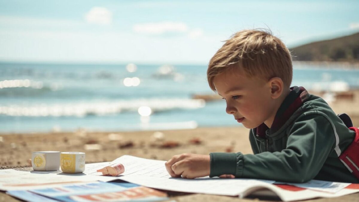 Идеальная картина учебы. Реальная - на 400 метров дальше от моря. Pictured by Kandinsky bot