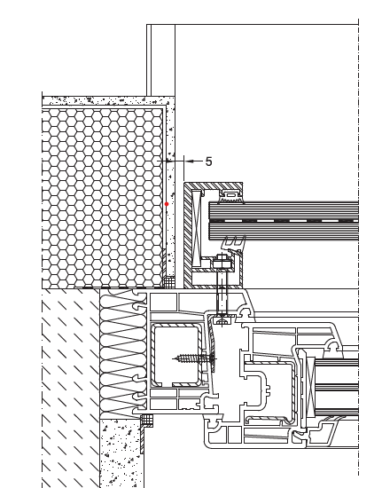 Узел примыкания и крепления к конструкции окна