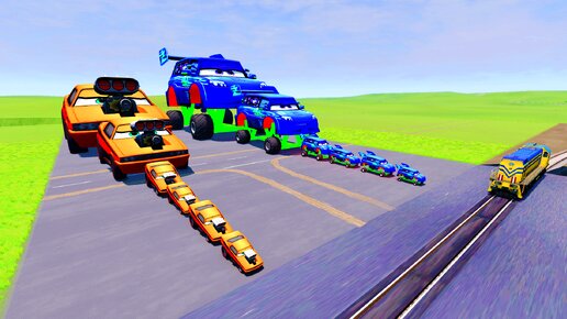 МОНСТЕР ТРЕК КАТЕР ПРОТИВ БОЛЬШОГО И МАЛЕНЬКОГО PIXAR СОКУРА | BeamNG.drive