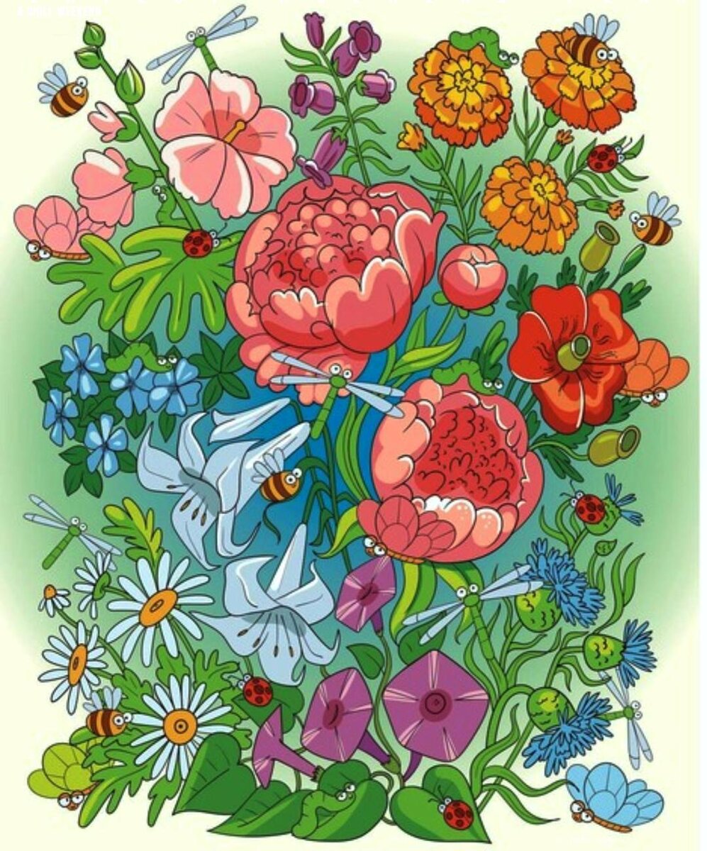 Психолог: Найди всех насекомых. 