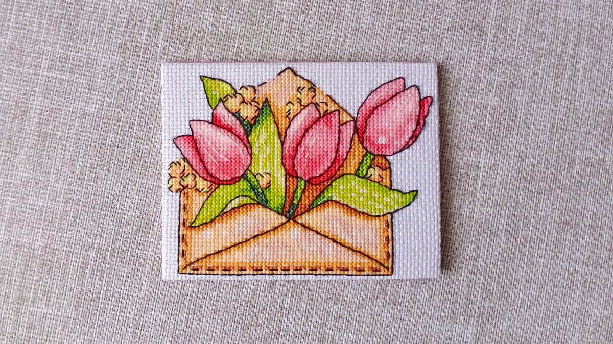 Конверт с тюльпанами (мой вариант)