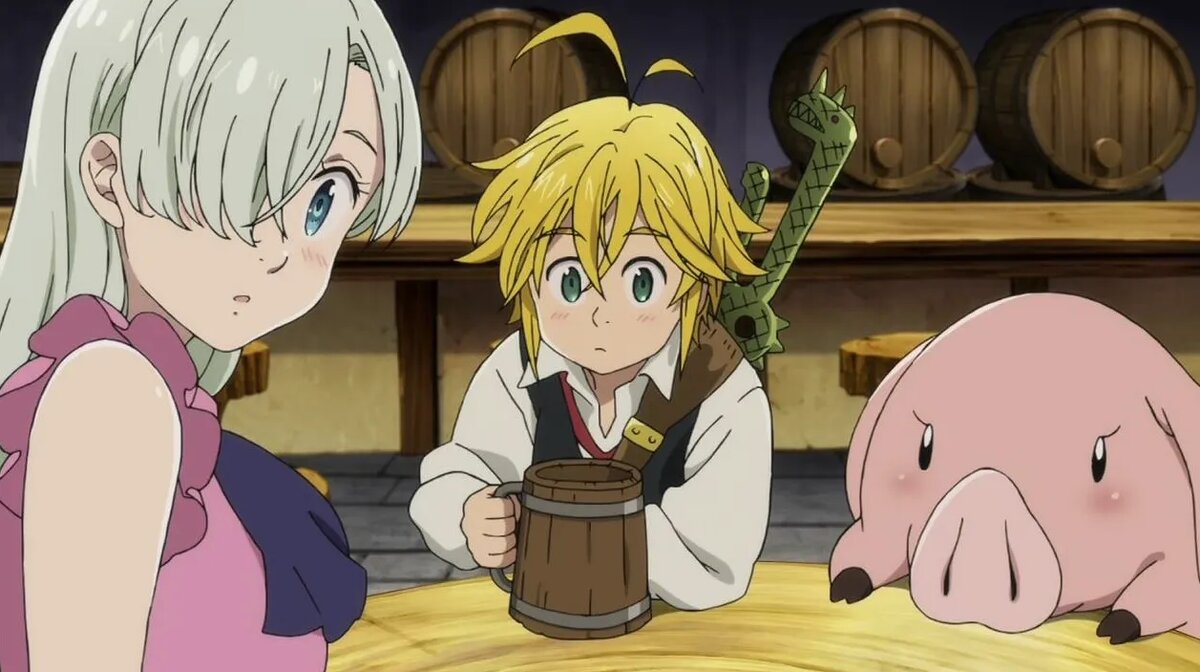 Кадр из аниме «Семь смертных грехов»   📷