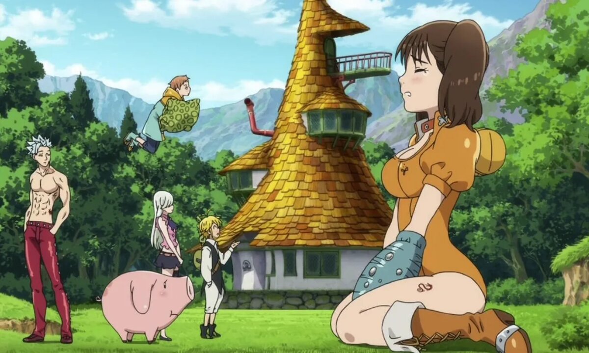 Кадр из аниме «Семь смертных грехов»   📷