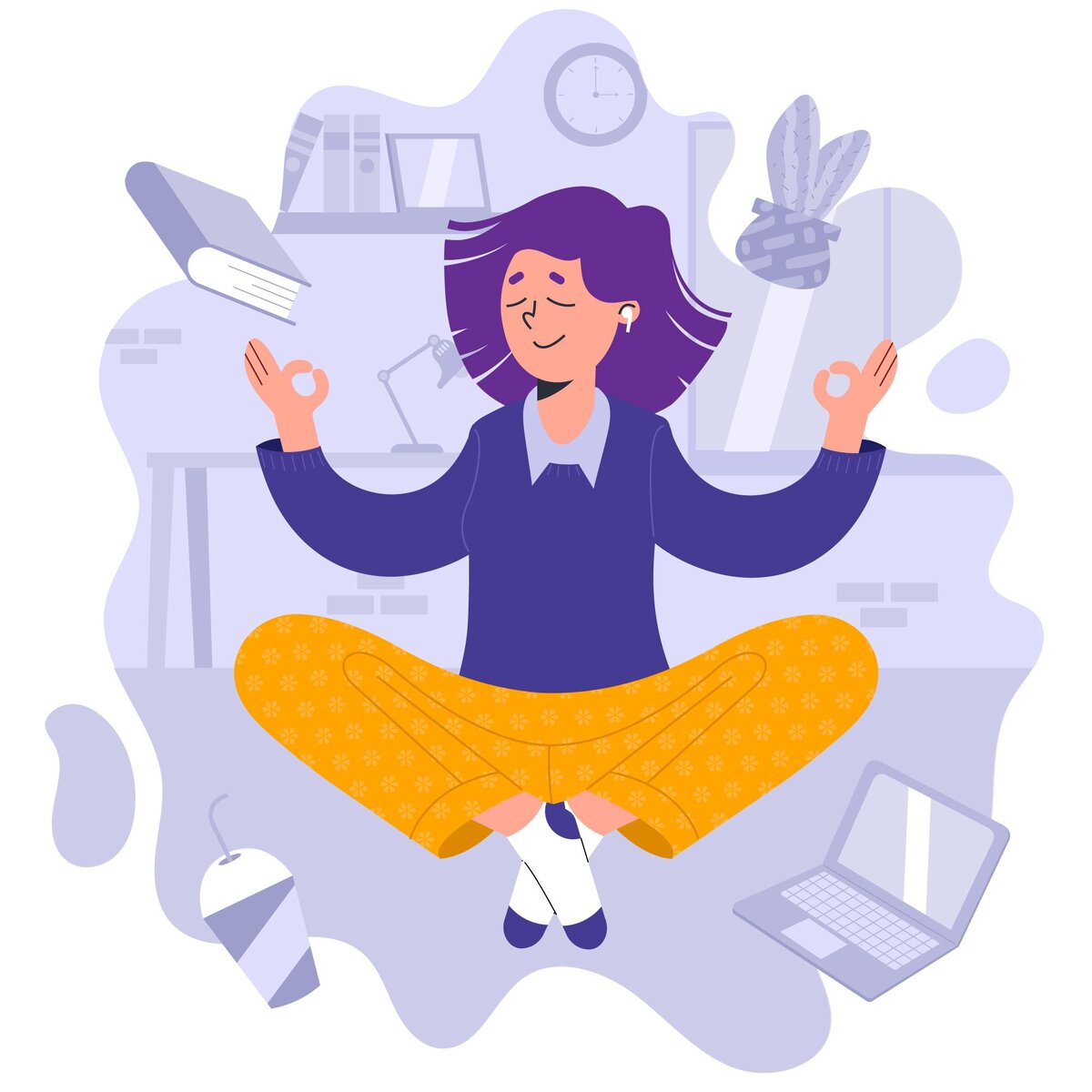 Дзен <a href="https://ru.freepik.com/free-vector/flat-illustration-businesswoman-meditating_13560775.htm#fromView=search&page=1&position=16&uuid=c072ccd1-6a59-4b61-a6f9-637dc29d97e3">Изображение от freepik</a>