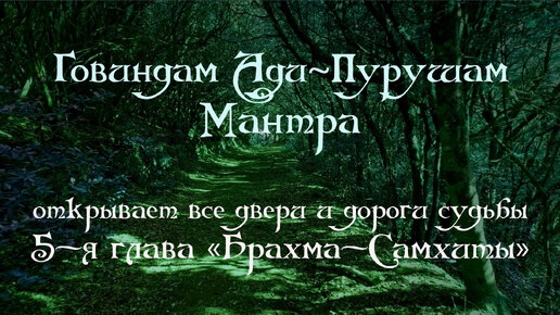 Мантра открывает все двери и дороги судьбы ॐ Говиндам Ади ~ Пурушам мантра ✦ 5-я глава «Брахма - самхита»