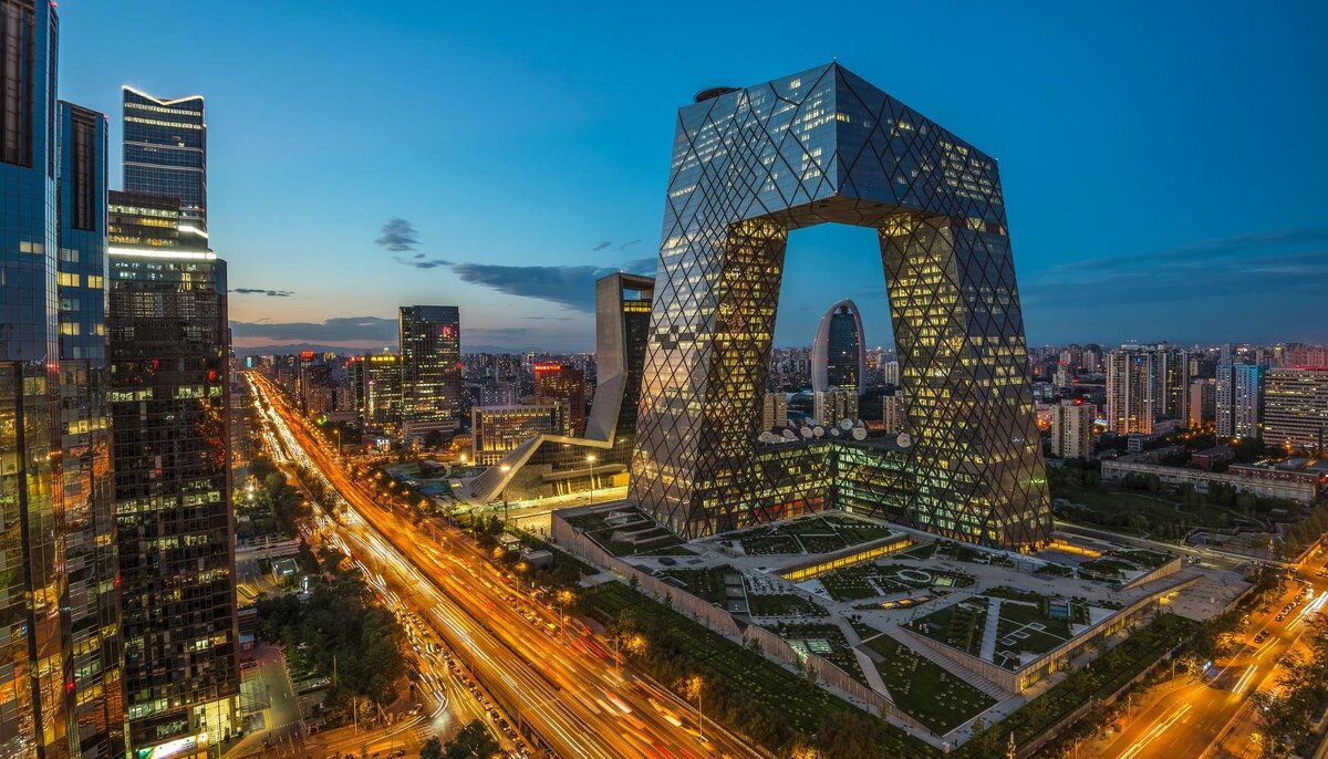 Знаменитое здание центрального телевидения Китая. Штаб квартира CCTV