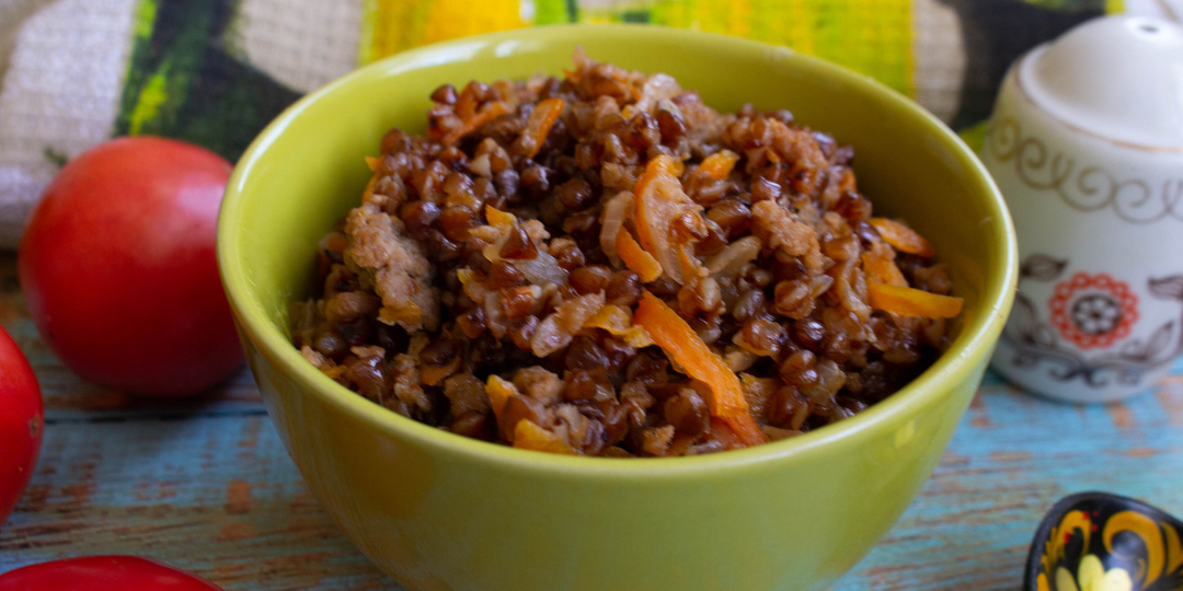 Гречка с фаршем по-купечески