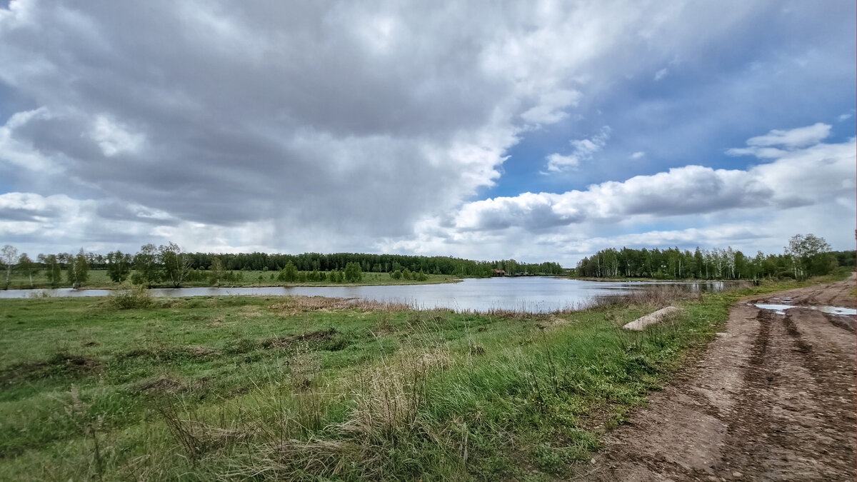 Озерцо или пруд до которого доходит утрамбованная грунтовая дорога. Тут пришлось оставить машины, дальше дорога только для буханок ну или трактора;)