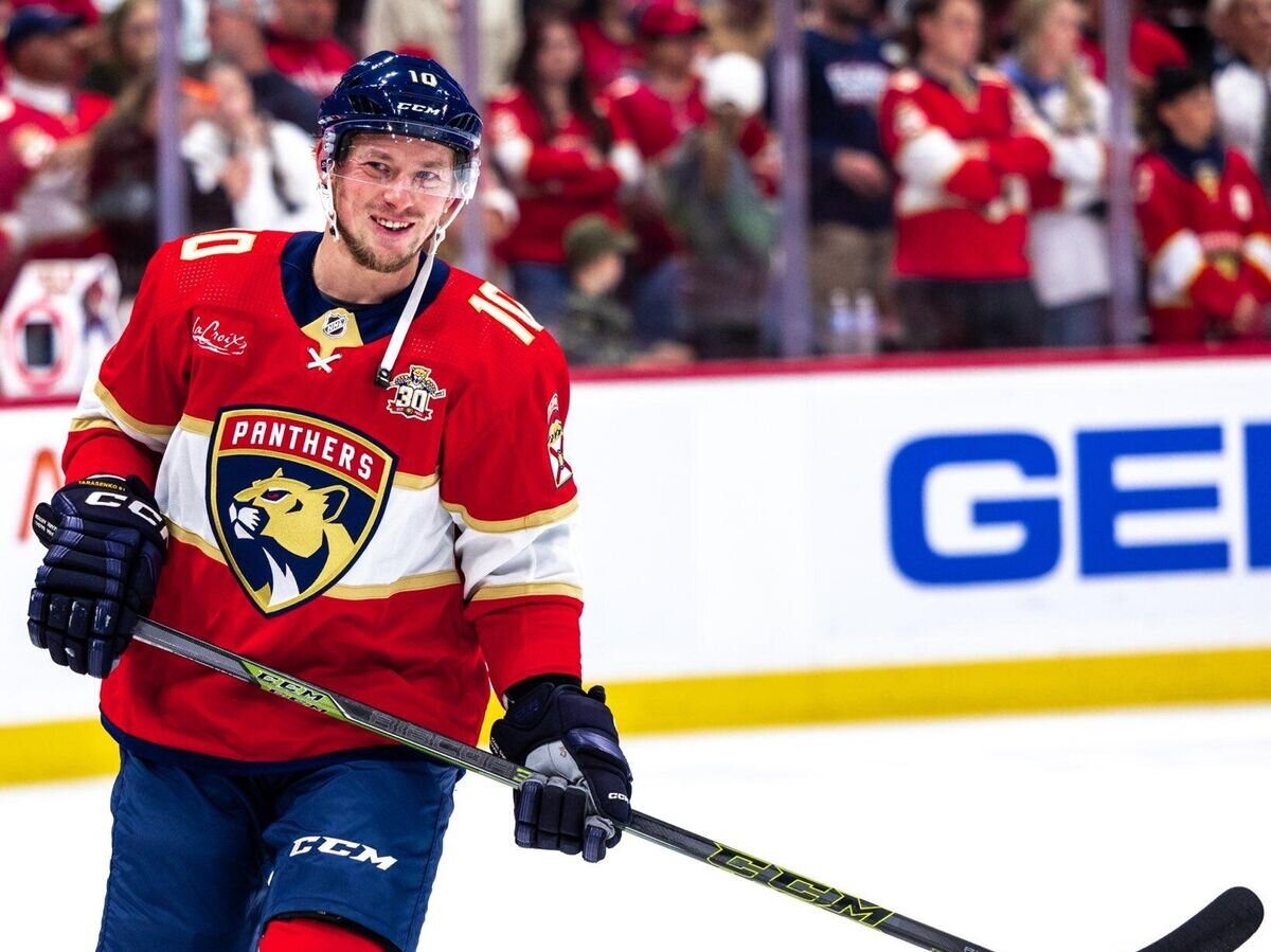    Хоккеист "Флориды Пантерз" Владимир Тарасенко© Фото : twitter.com/flapanthers