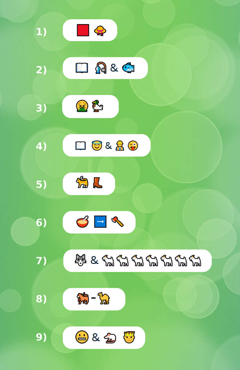 Сможете отгадать названия известных детских сказок