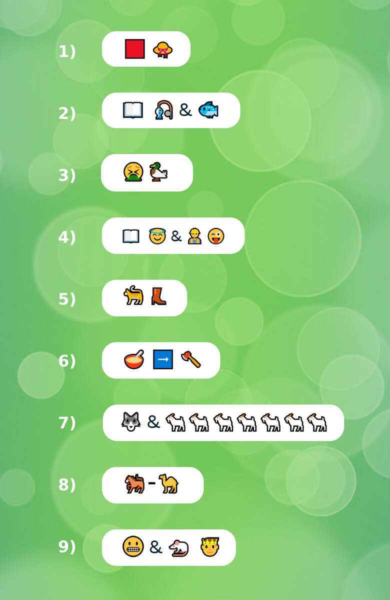 Головоломка - известные сказки в виде смайликов (эмодзи) | Сова с  картинками | Дзен