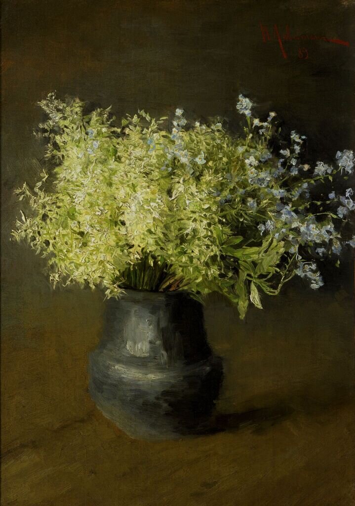 И. И. Левитан. Лесные фиалки и незабудки. 1889. Государственная Третьяковская галерея. Источник: https://my.tretyakov.ru/app/masterpiece/11077