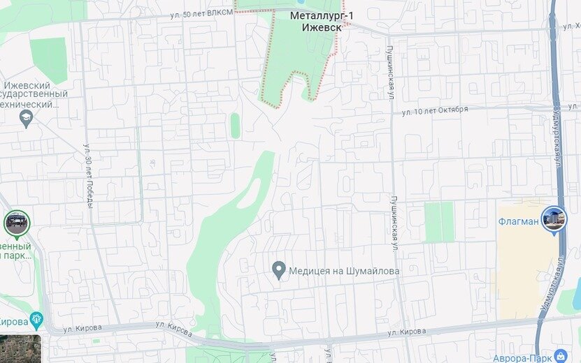  Лог в Металлурге условно делит район на две части. Фото: google maps