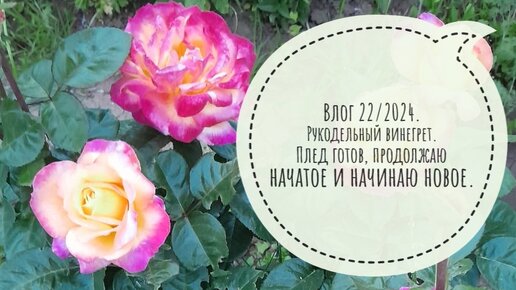 Влог 22/2024. Рукодельный винегрет. Плед готов, продолжаю начатое и начинаю новое.