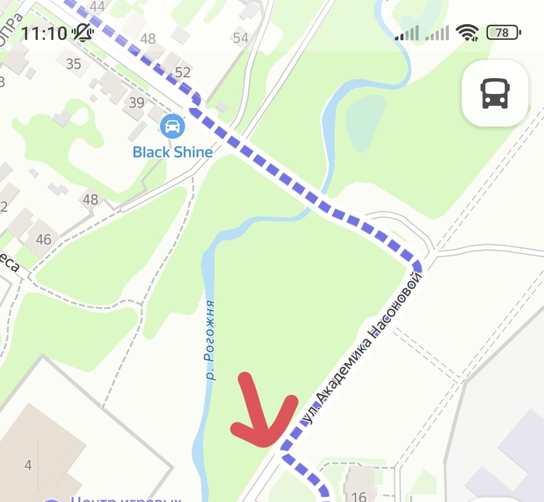 Мы дошли до стрелочки, это был наш максимум, потому что дороги там просто нет