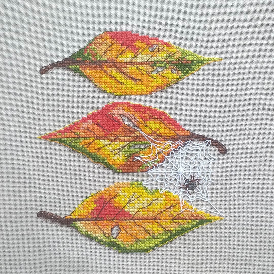 Моя работа по набору "Осенние листья", "Марья искусница"