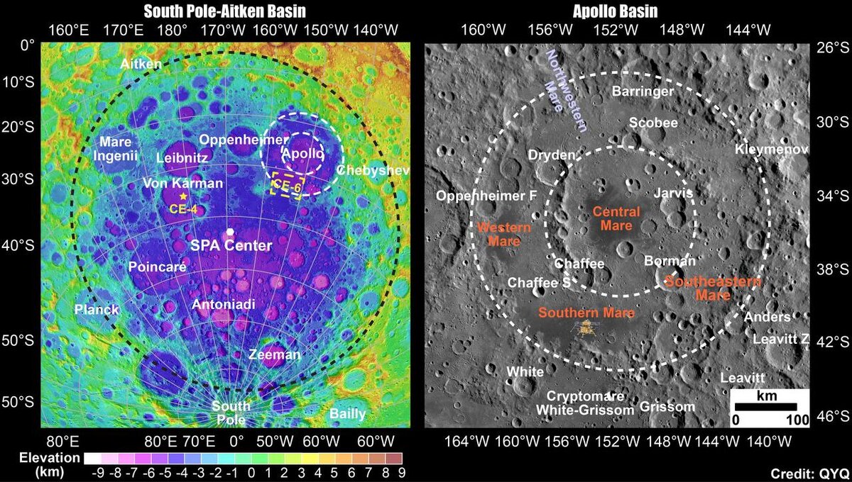 Китайский модуль Чанъэ-6 сел на <b>обратной</b> <b>стороне</b> <b>Луны</b>.