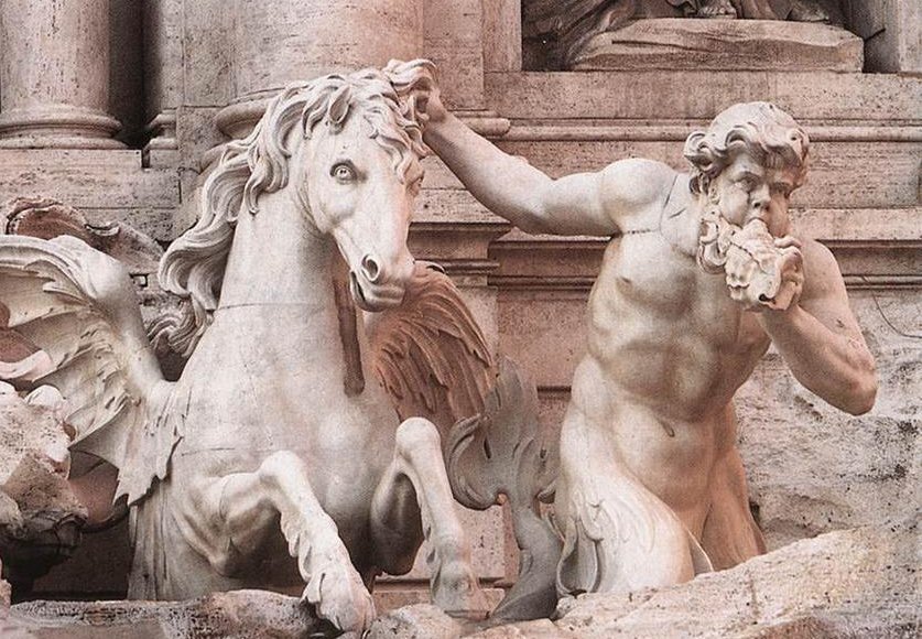 Скульптура Тритона на Триумфальной арке в Риме  фото explorelah.blogspot.com