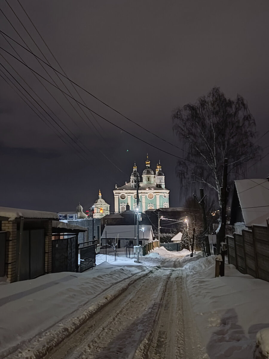 Вид на собор с частного сектора.