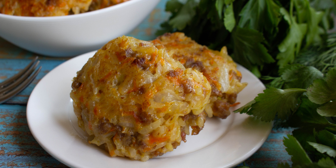 Котлеты из мясного фарша и овощей Ленивые голубцы