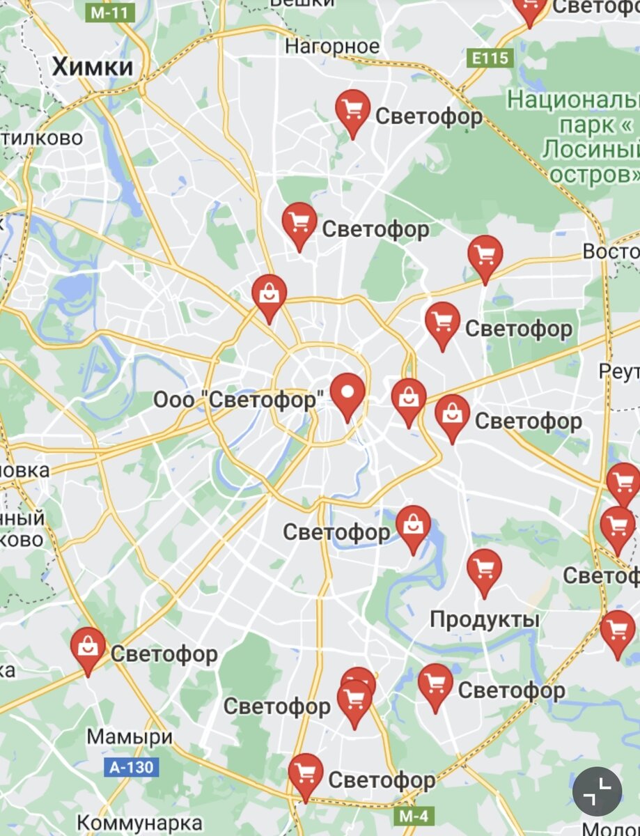 На карте не все магазины. 😁