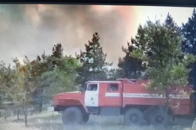    Пожар в Тарасовском районе. Фото:  ГУ МЧС России по Ростовской области