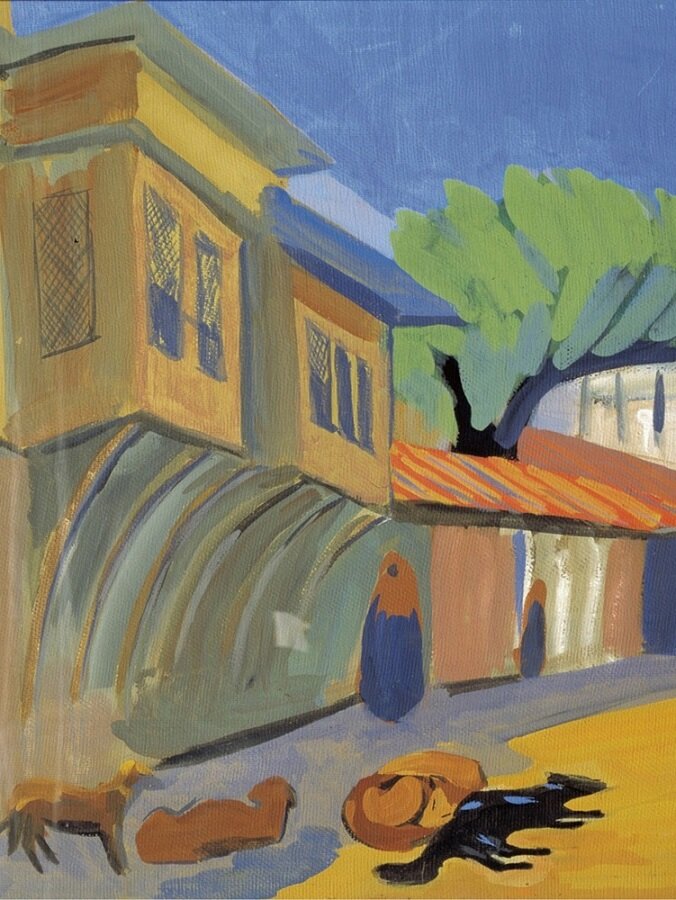 Сарьян. Константинополь. Собаки на улице. 1910 г. Холст, масло.