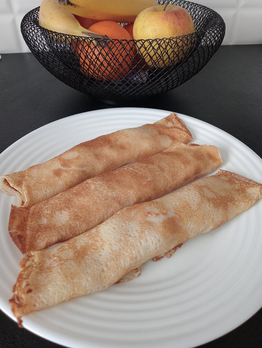 Фото моё. Блины с начинкой из банана и шоколада