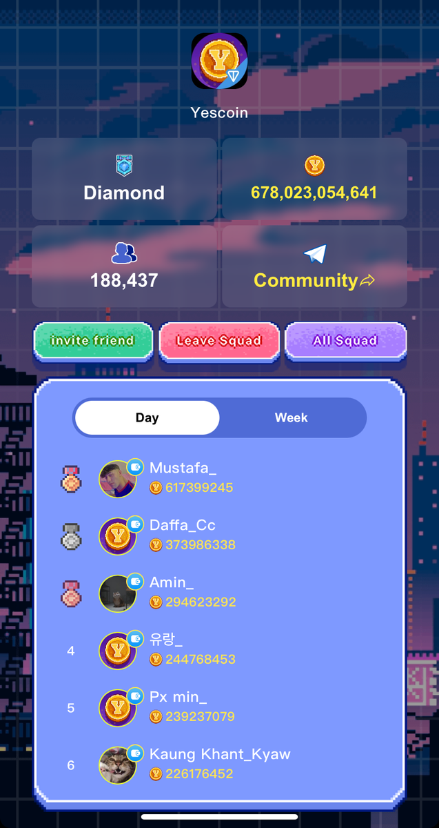 Кланы в Yescoin