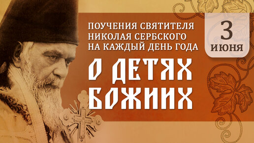 О детях Божиих. Святитель Николай Сербский. Поучения на каждый день года