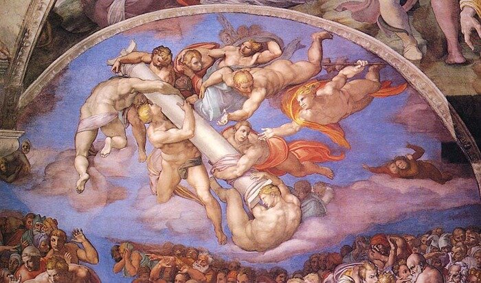 Ангелы с атрибутами Страстей Христовых, правый люнет