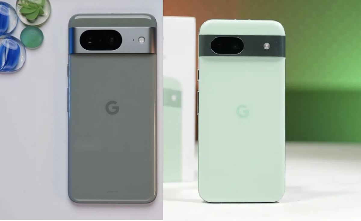 Pixel 8 слева и Pixel 8a справа