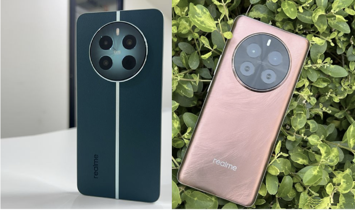 Realme 12+ слева и Realme P1 Pro справа