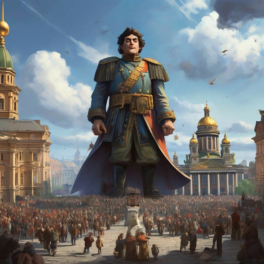 Петр был и впрямь гигантского роста