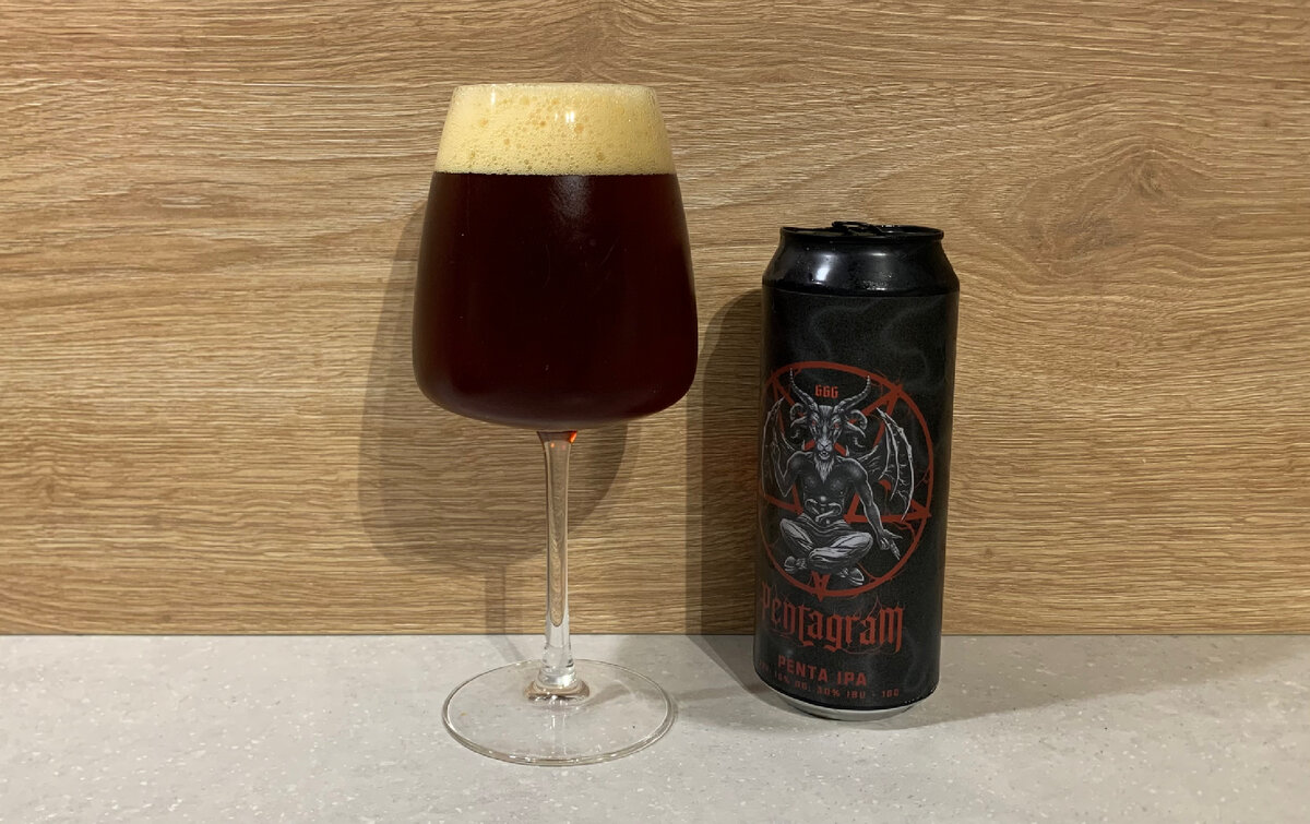  Сегодня попробуем "адский" IPA от пивоварни Plague Brew - "адский" он не только из-за объявленных крепости и горечи, но и из-за названия и соответствующей этикетки.-2