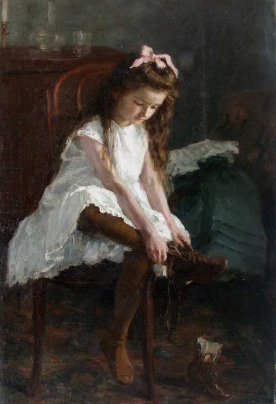 «Девочка» (между 1880-1915), холст, масло — частное собрание.