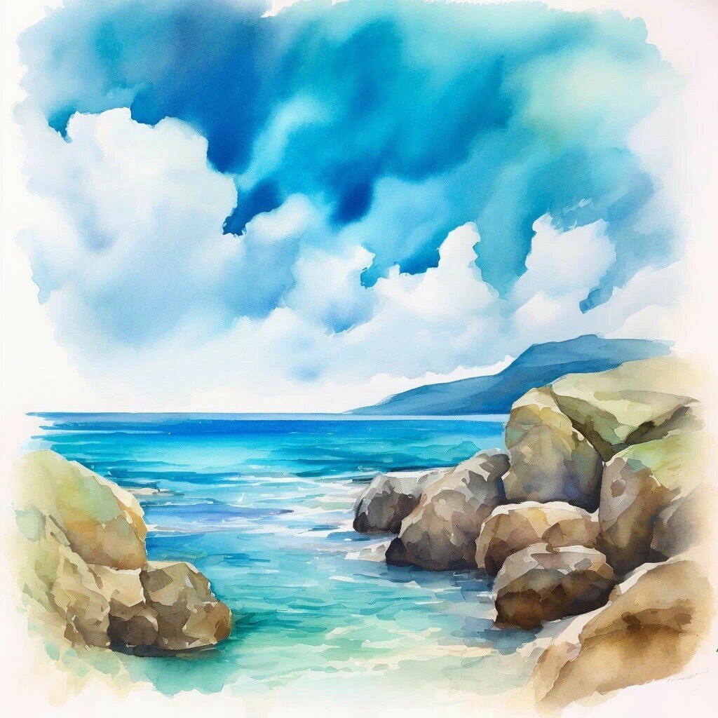 Бирюзовое небо (работа автора)