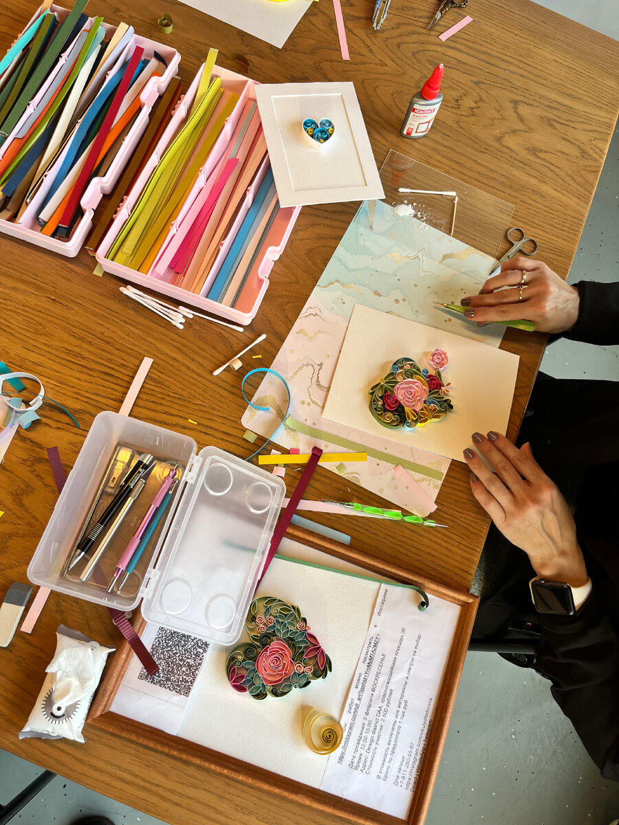 Фото с моего мастер-класса по квиллингу