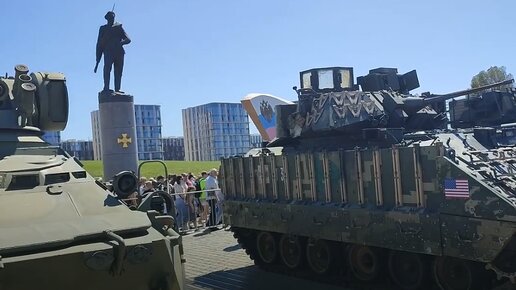 Горела синим пламенем. Вид трофейной НАТОвской и украинской техники на Поклонной горе потрясает
