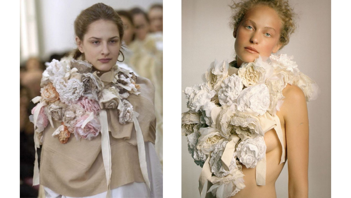 Примеры цветочных воротников которые разбирали в клубе SilkFlora