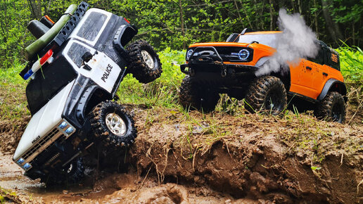 ЗАДЫМИЛ FORD Bronco! ... Бюджетная Белуга Huangbo R1001 против Blazer от Gmade ... RC OFFroad 4x4