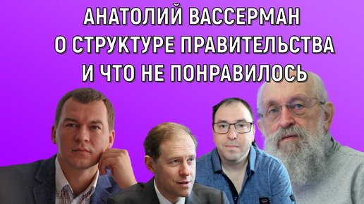 Вассерман о структуре правительства и что не понравилось