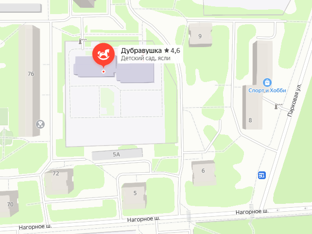 Схема расположения детского сада