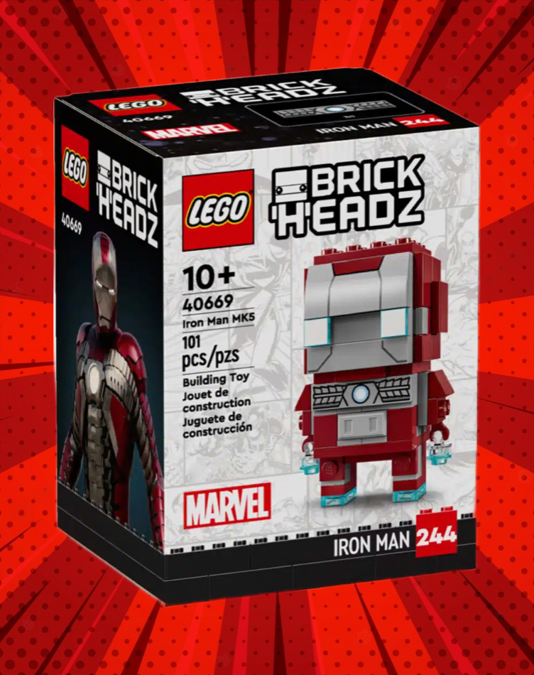 LEGO BrickHeadz Marvel 40669 Iron Man MK5 Figure 