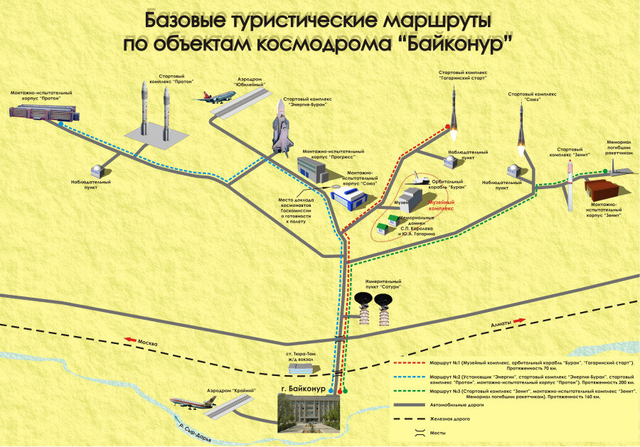 bepowerback / LiveJournal📷Схема космодрома Байконур